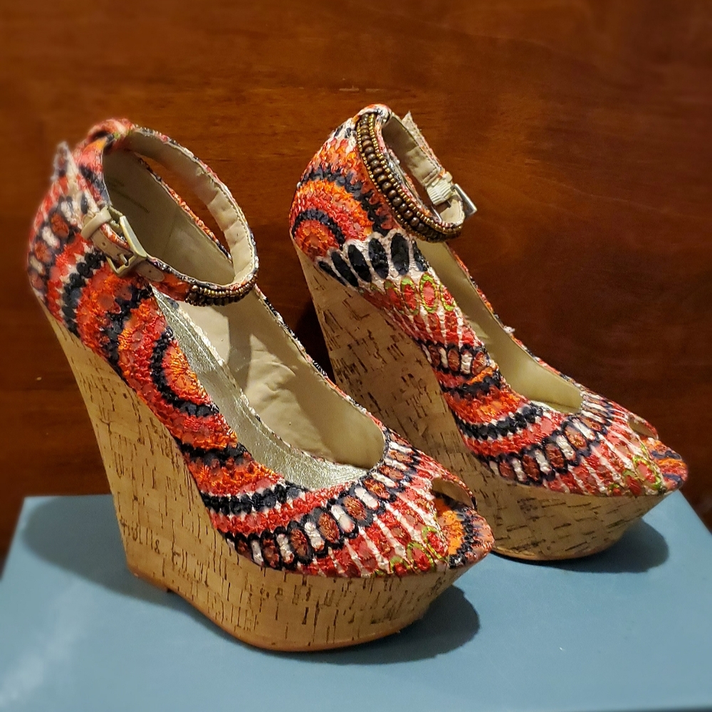 Wild Pair multi colored wedges